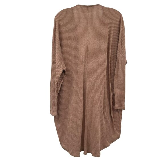 HYFVE Womens Twisted Front Hi Low Sweater V-Neck Tan Size Small - Picture 7 of 9